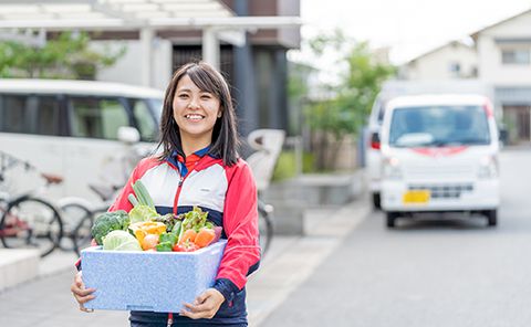 ヨシケイ福山 配送スタッフの仕事 お届け、新規活動